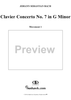Clavier Concerto No. 7 in G Minor, BWV1058 Mvmt. 1 - Score