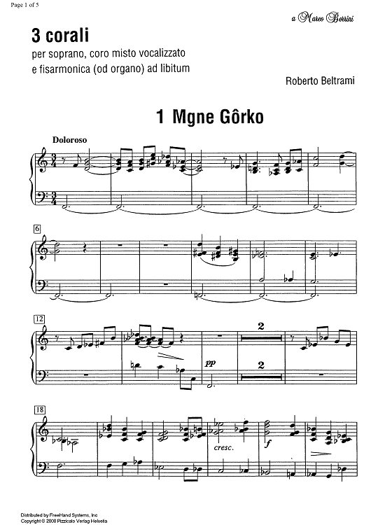 3 corali - Accordion/Organ