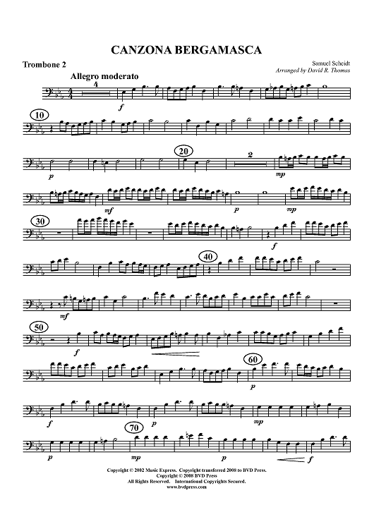 Canzona Bergamasca - Trombone 2