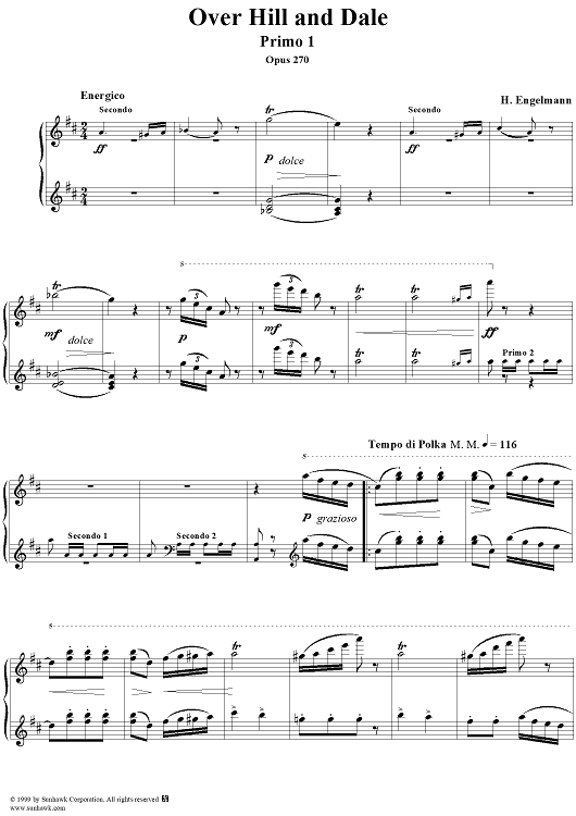 Over Hill and Dale, Op.270 - Secondo 1