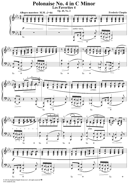 Polonaise No. 4 in C Minor, Op. 40, No. 2