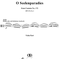 "O Seelenparadies", Aria, No. 4 from Cantata No. 172: "Erschallet, ihr Lieder" - Viola