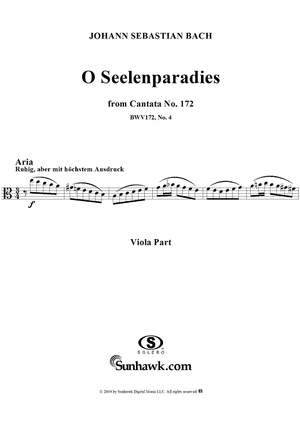 "O Seelenparadies", Aria, No. 4 from Cantata No. 172: "Erschallet, ihr Lieder" - Viola