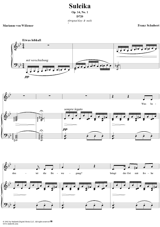 Suleika I, Op.14, No. 1, D720