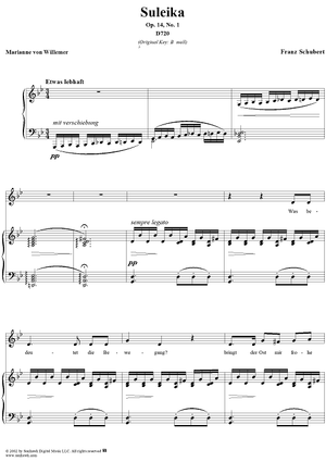 Suleika I, Op.14, No. 1, D720
