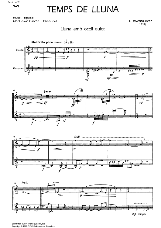 Temps de Lluna - Score