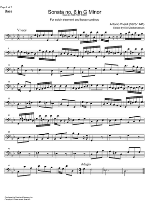 Sonata No. 6 g minor - Continuo