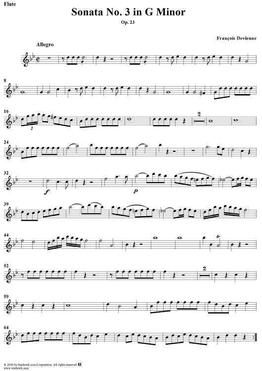 Sonata in G minor op. 23, no. 3 - Flute