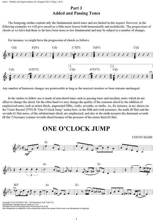 Studies and Improvisations for Trumpet: Part III