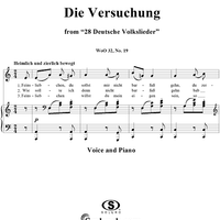 Die Versuchung - No. 19 from "28 Deutsche Volkslieder" WoO 32