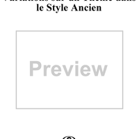 Variations sur un Thème dans le Style Ancien