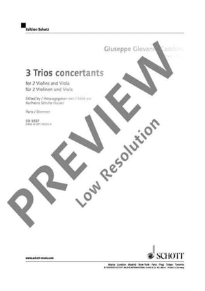 3 Trios concertants - Set of Parts