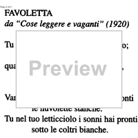 Favoletta - Score