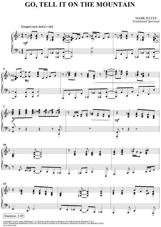 Go, Tell It on the Mountain