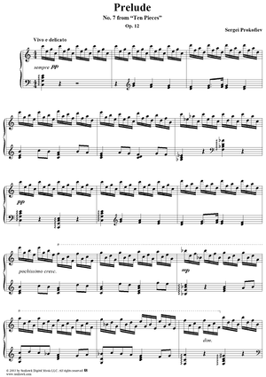 Prelude, No. 7 from "Ten Pieces", Op. 12