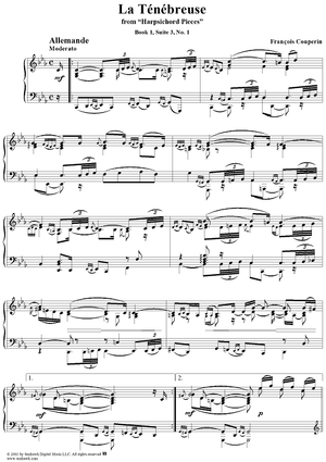 Harpsichord Pieces, Book 1, Suite 3, No. 1: La Ténébreuse