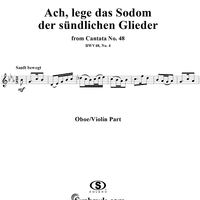 "Ach, lege das Sodom der sündlichen Glieder", Aria, No. 4 from Cantata No. 48: "Ich elender Mensch, wer wird mich erlösen" - Oboe