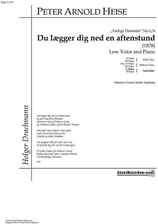Du laegger dig ned en Aftenstund