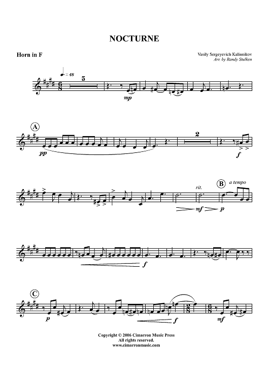 Nocturne - Horn in F