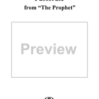 The Prophet: Pastorale - Piano Score