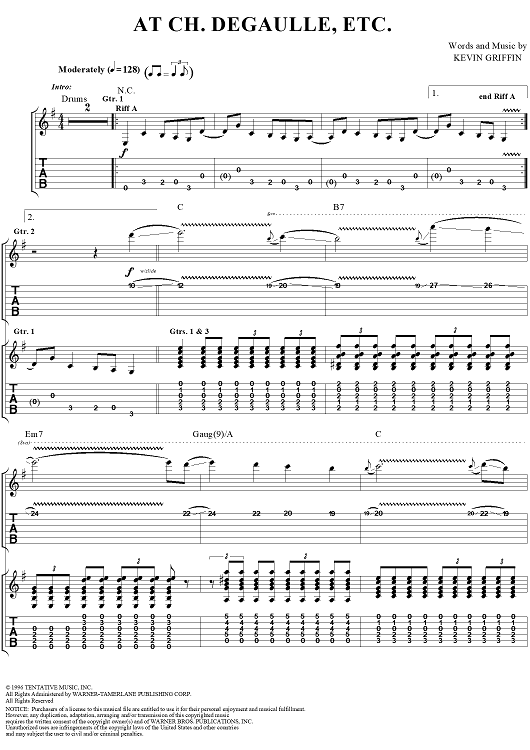 At Ch. Degaulle, Etc.