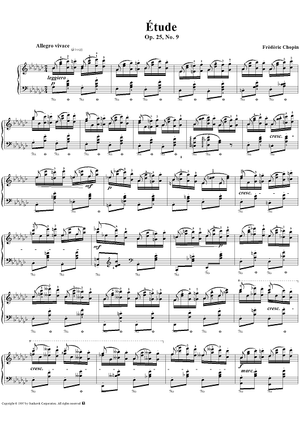 Etude Op. 25, No. 9 in G-flat Major
