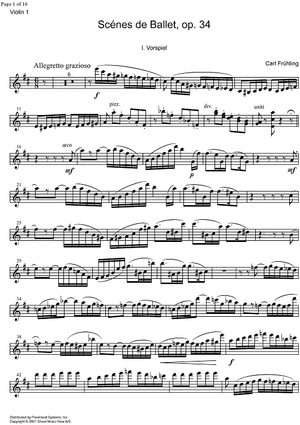 Scènes de Ballet Op.34 - Violin 1