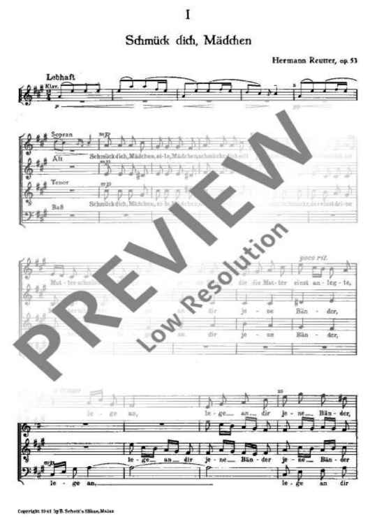 Hochzeitslieder - Choral Score