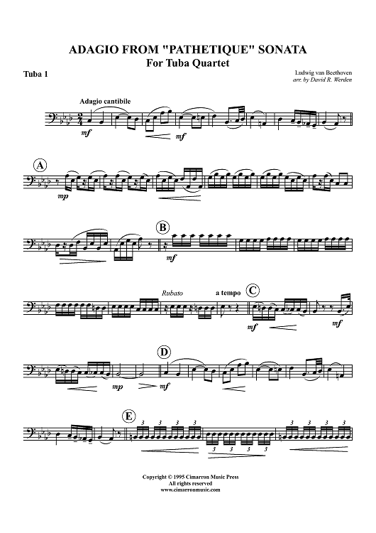 Adagio from "Pathetique" Sonata - Tuba 1