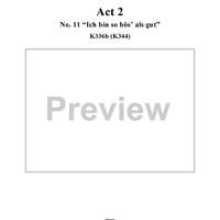"Ich bin so bös' als gut", No. 11 from "Zaide", Act 2, K336b (K344) - Full Score