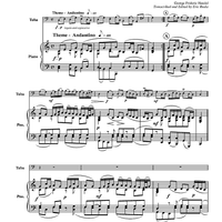 Aria con Variazioni (from the 5th Harpsichord Suite) - Piano Score