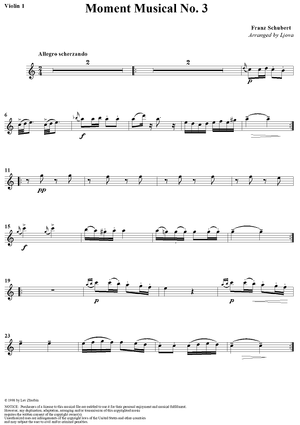 Moment Musical No. 3 - Violin 1