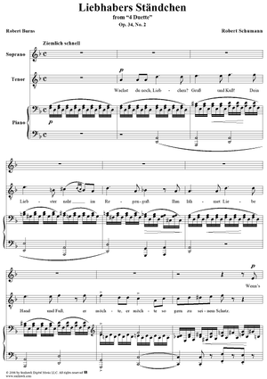 Liebhabers Ständchen, Op. 34, No. 2