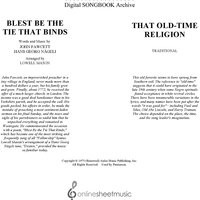 Blest Be The Tie That Binds / That Old-Time Religion