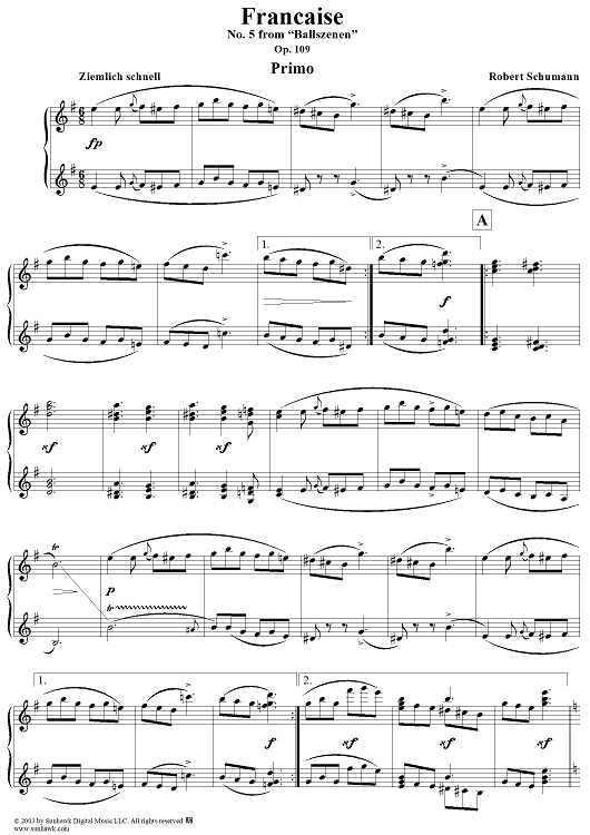 Ballszenen, No. 5: Française