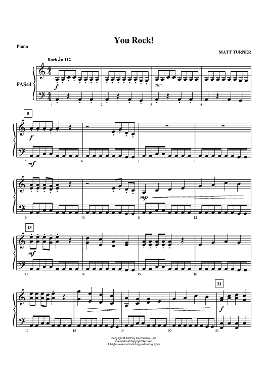 You Rock! - Piano