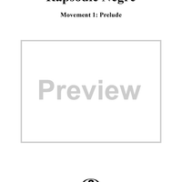 Rapsodie Nègre, I: Prélude - Score