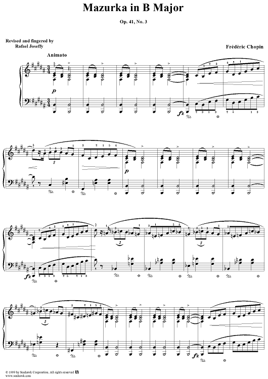 No. 28 in B Major, Op. 41, No. 3