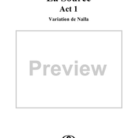 La Source, Act 1, No. 12a: Variation de Naïla