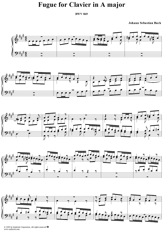 Fugue in A Major, BWV896