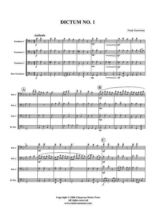 Dictum No. 1 - Score