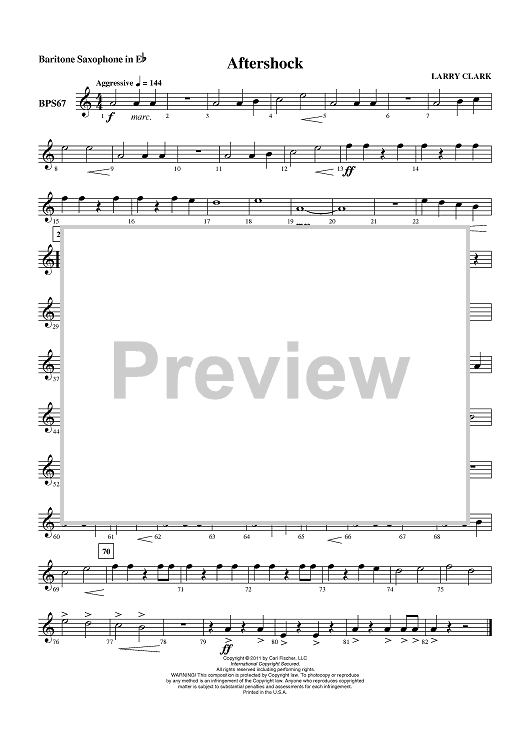 Aftershock - Baritone Sax