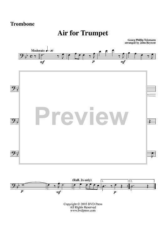 Air for Trumpet - Trombone