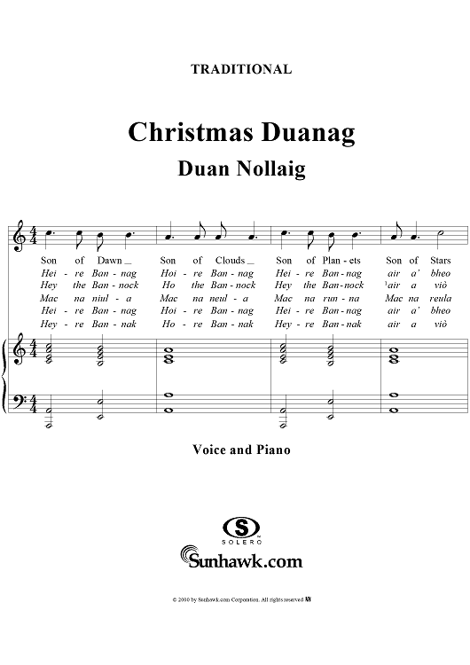 Christmas Duanag, Duan Nollaig