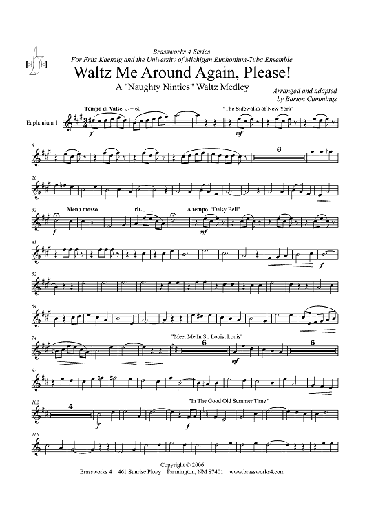 Waltz Me Around Again, Please! - Euphonium 1 TC