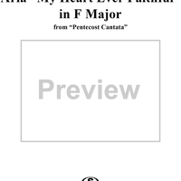 Aria from the Pentecost Cantata (My Heart Ever Faithful) in F Major