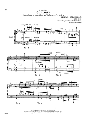 Canzonetta - from Concerto romantique for Violin and Orchestra