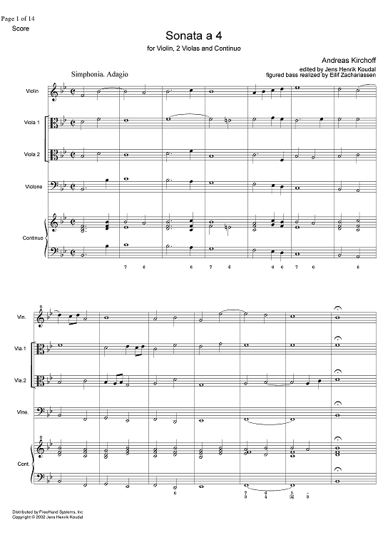 Sonata a 4 - Score
