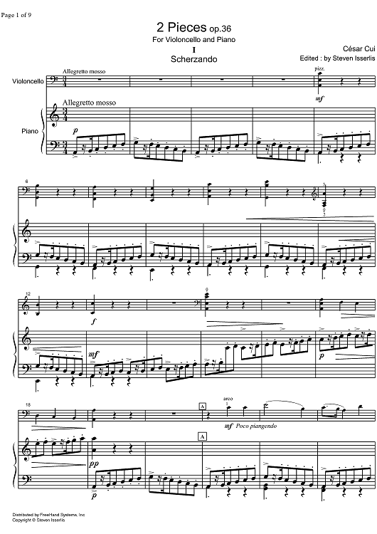Scherzando Op.36 No. 1 - Score