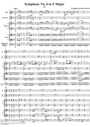 その他 Symphony 3 in E Flat: Symphony 6 in F Major [CD] Symphony No. 6 in F Major, K43 - Full Score
